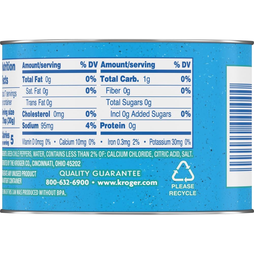 slide 4 of 6, Kroger Diced Green Chile Peppers, 7 oz