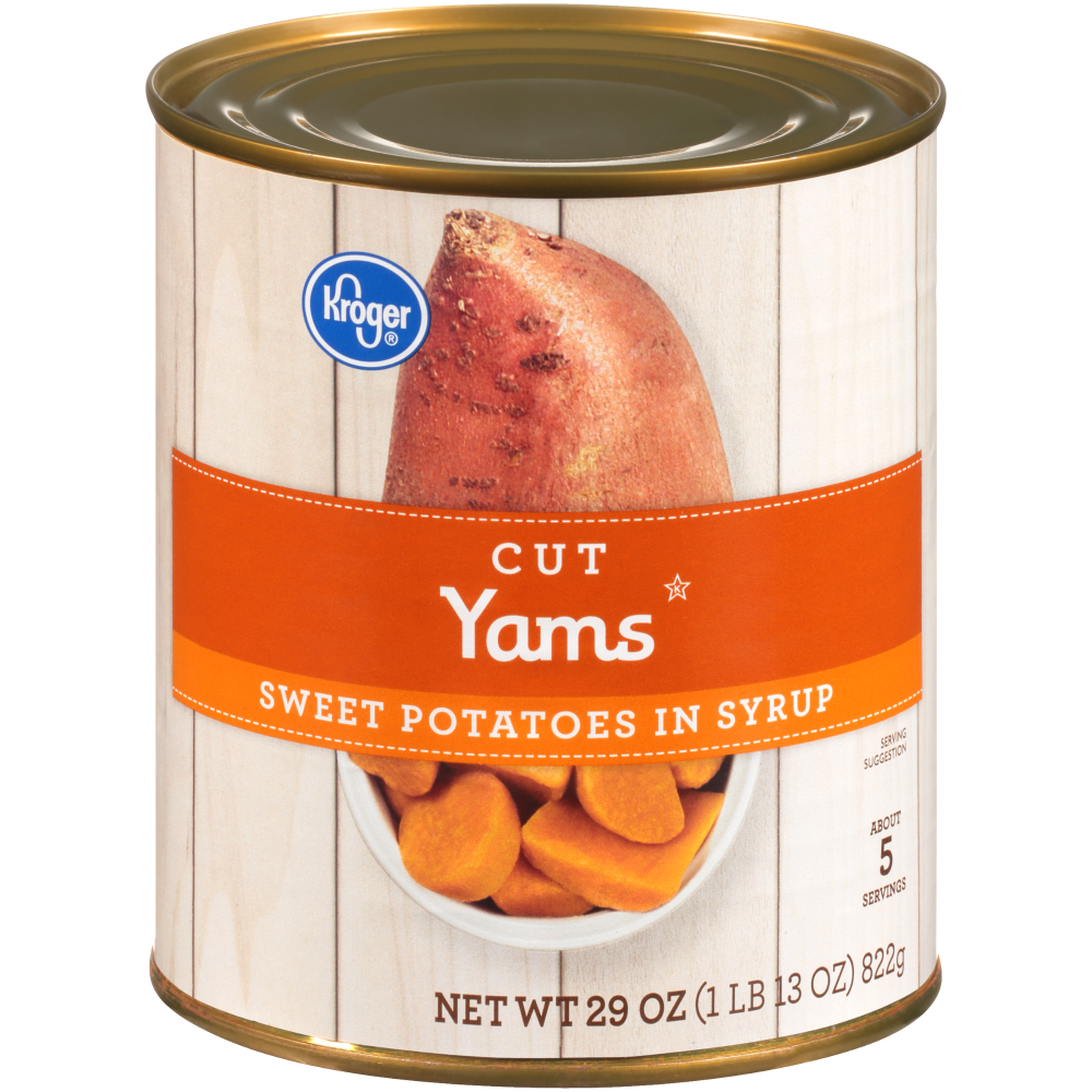 slide 2 of 3, Kroger Cut Yams Sweet Potatoes In Syrup, 29 oz