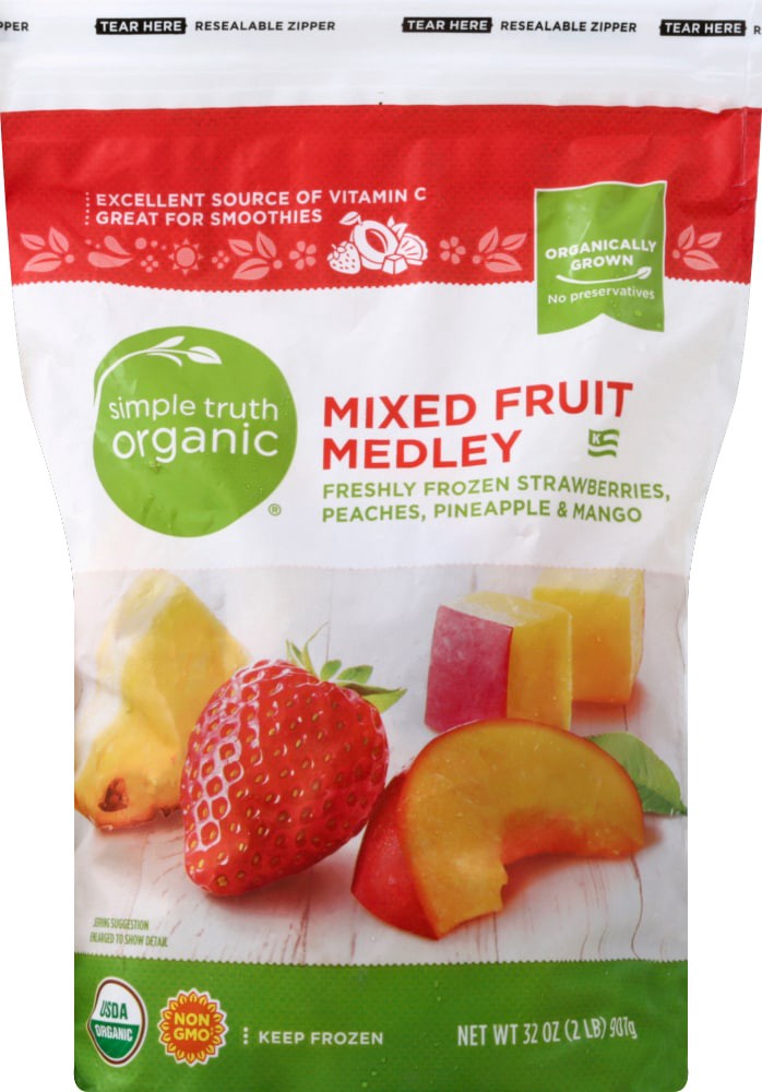 slide 2 of 2, Simple Truth Organic Frozen Mixed Fruit Medley, 32 oz