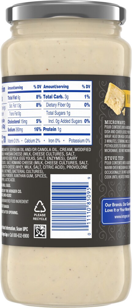 slide 4 of 4, Kroger Four Cheese Alfredo Sauce, 16 oz