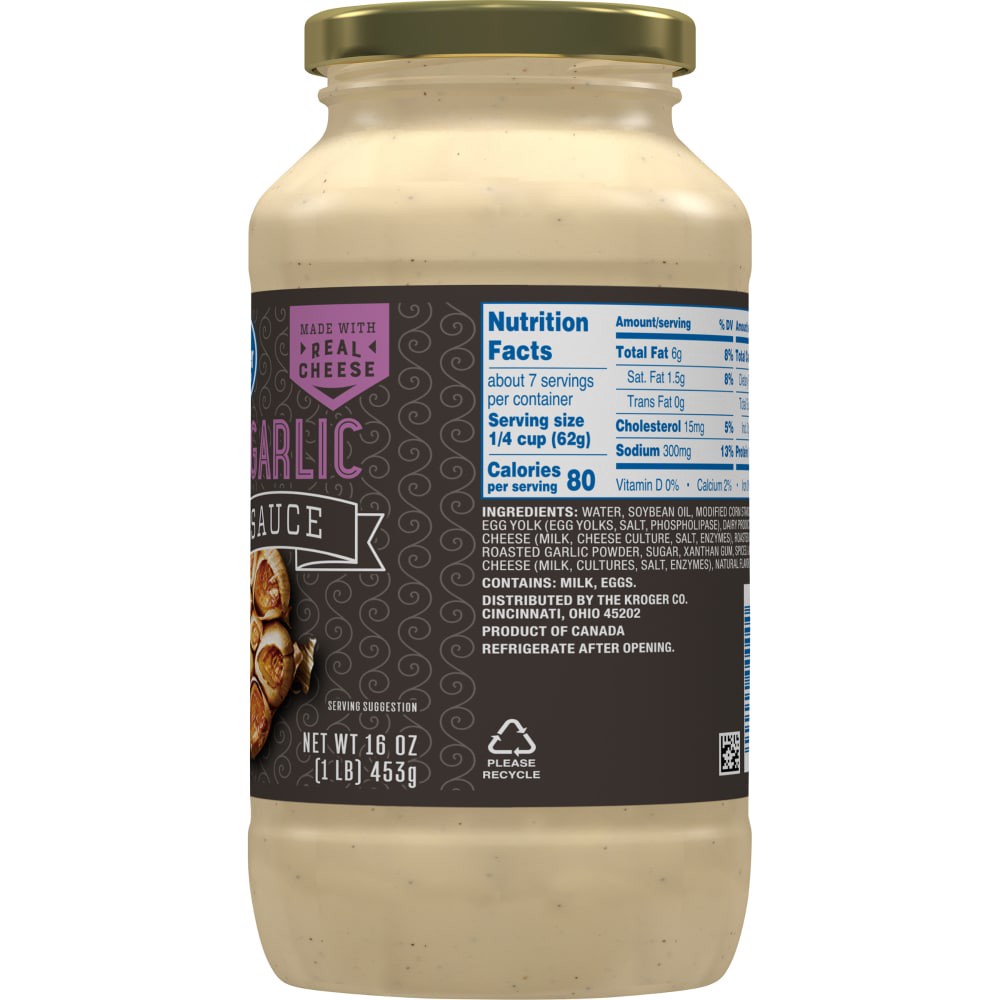 slide 4 of 4, Kroger Roasted Garlic Alfredo Sauce, 16 oz