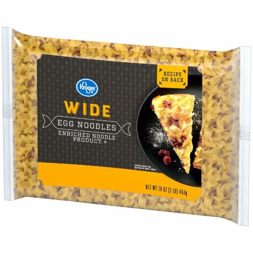 slide 4 of 5, Kroger Wide Egg Noodles, 16 oz