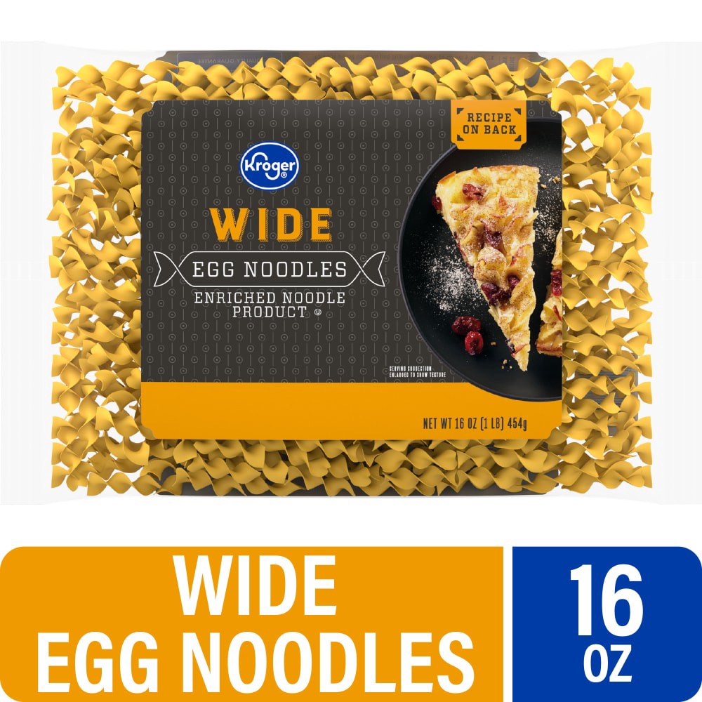 slide 5 of 5, Kroger® Wide Egg Noodles, 16 oz, 16 oz