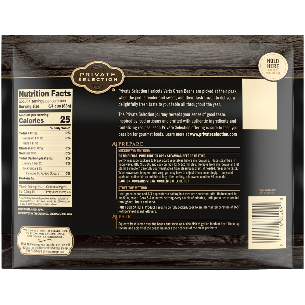 slide 4 of 6, Private Selection Haricots Verts Green Beans, 12 oz