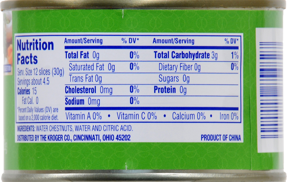 slide 3 of 3, Kroger Sliced Water Chestnuts, 8 oz