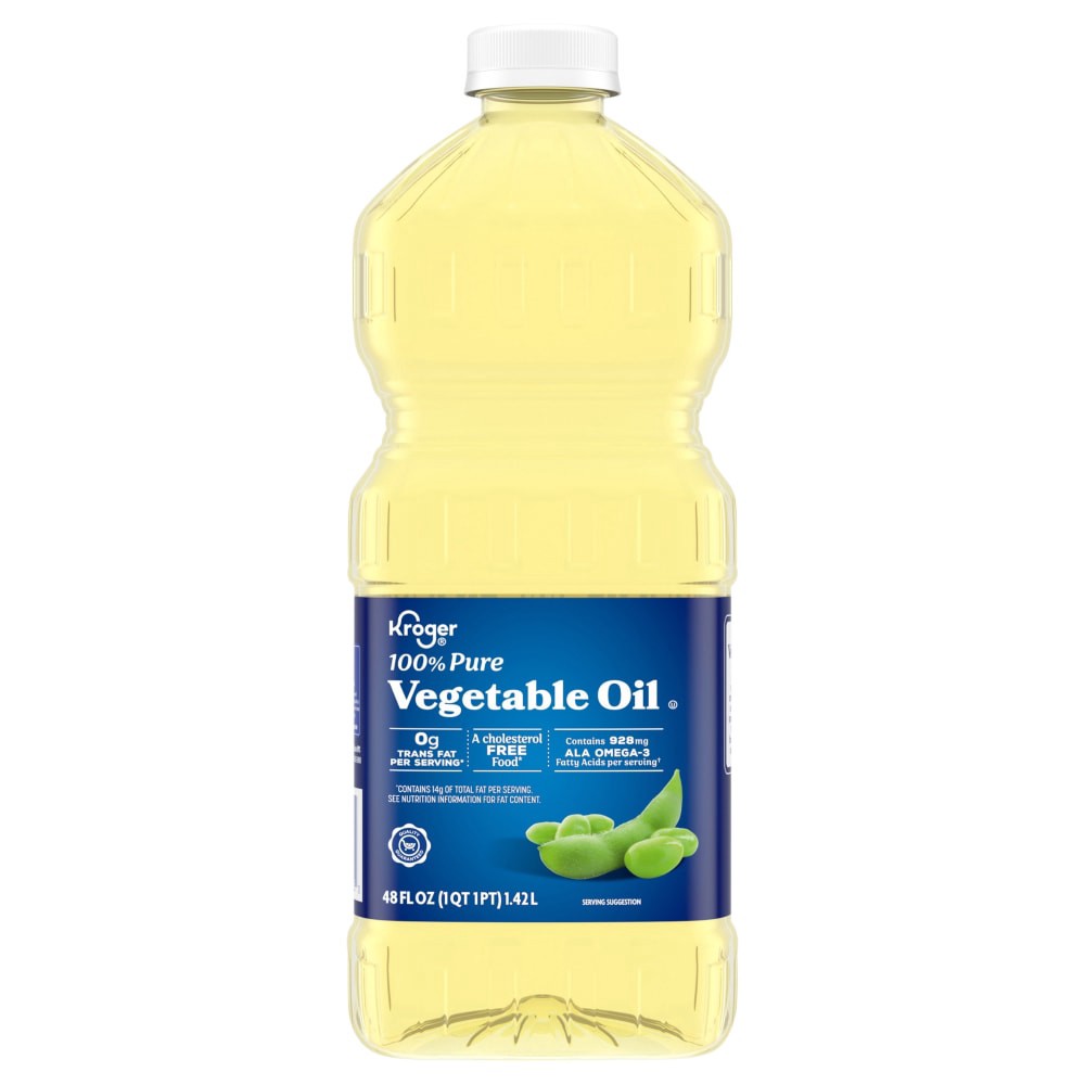 slide 2 of 2, Kroger Pure Vegetable Oil, 48 fl oz