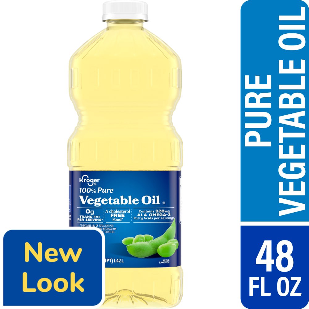 slide 2 of 4, Kroger Pure Vegetable Oil, 48 fl oz