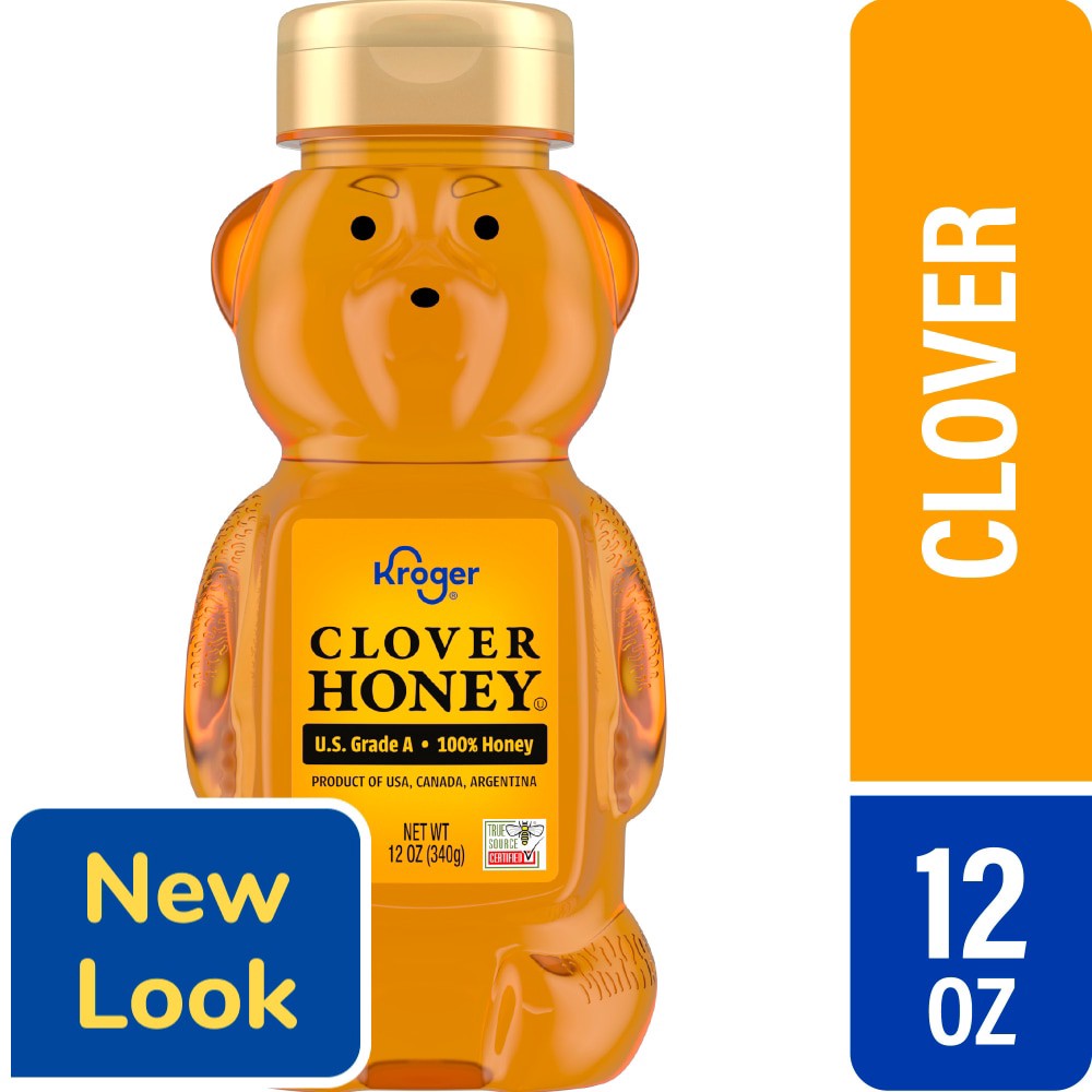 slide 4 of 4, Kroger Clover U.S. Grade A Honey, 12 oz
