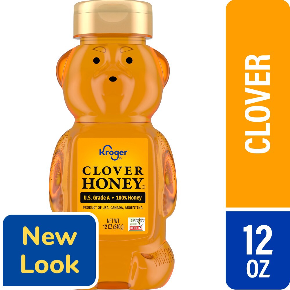 slide 4 of 4, Kroger Clover U.S. Grade A Honey, 12 oz