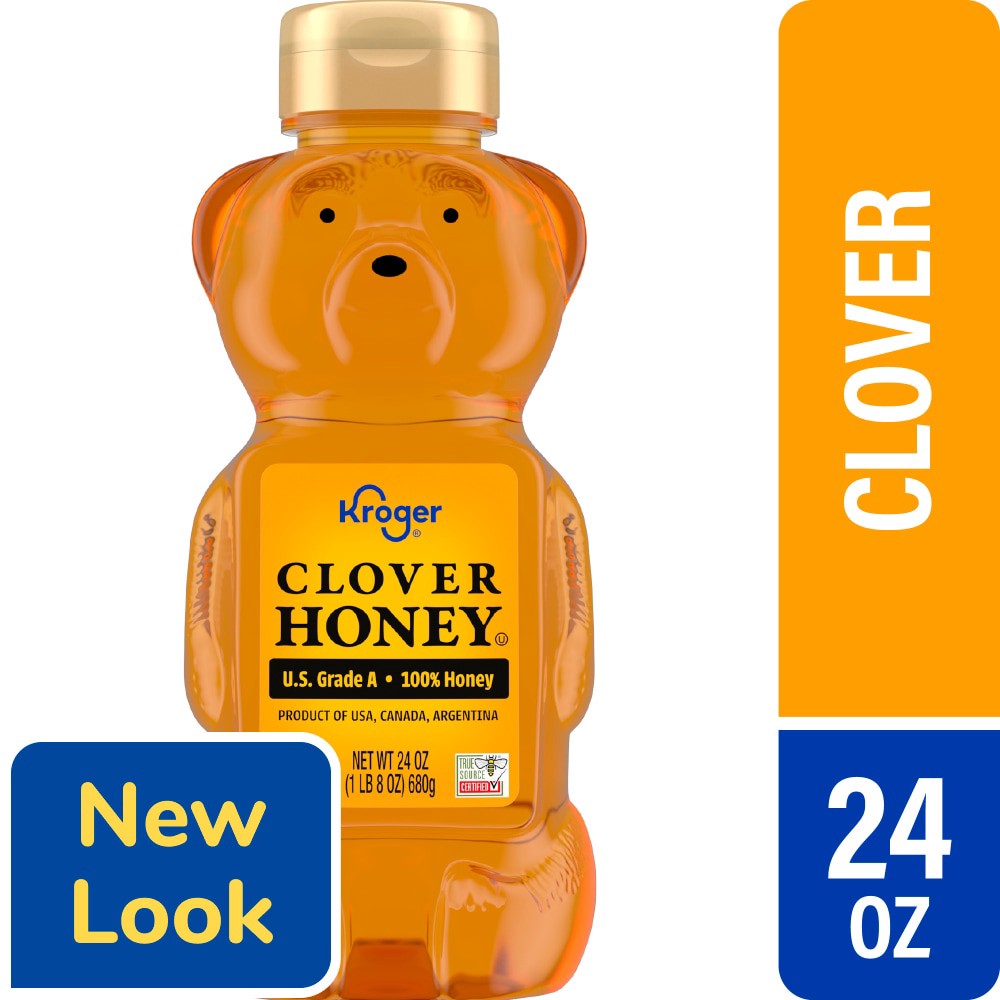 slide 3 of 4, Kroger Clover Honey Bear, 24 oz