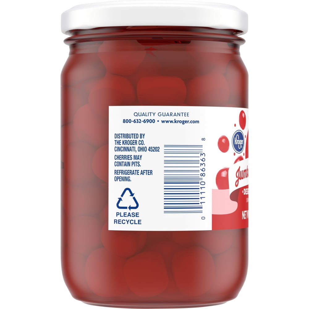 slide 2 of 2, Kroger Jumbo Cherries Dessert Topping - 12 oz, 12 oz