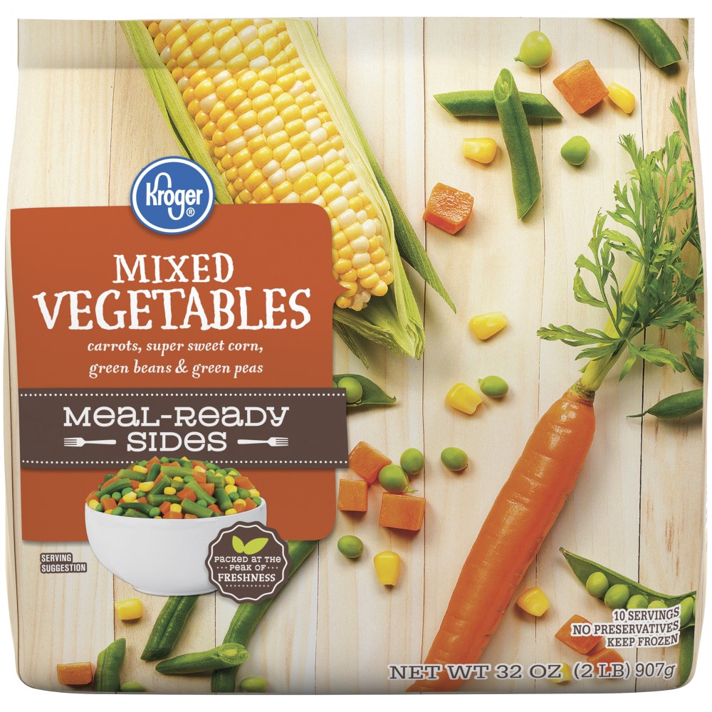 slide 4 of 4, Kroger Mixed Vegetables Meal Ready Sides, 32 oz