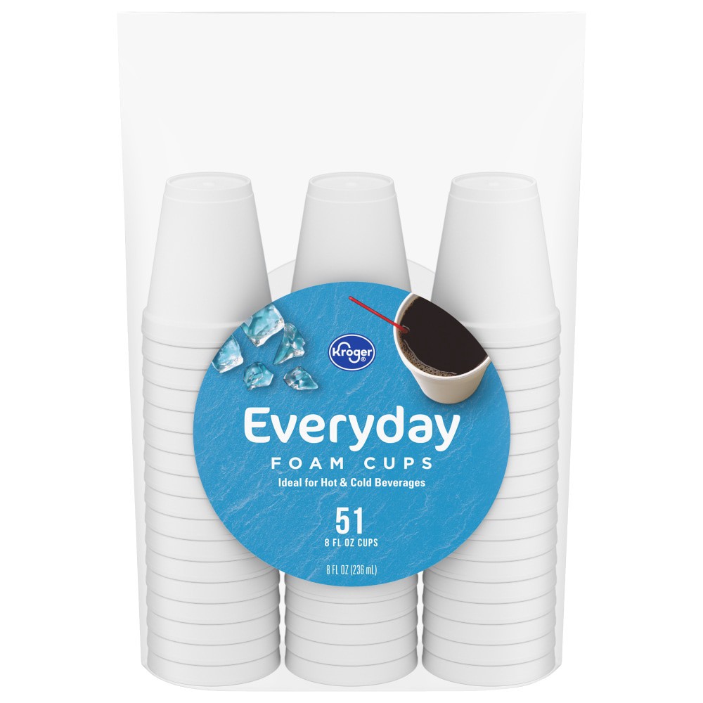 slide 2 of 2, Kroger Home Sense Foam Cups, 51 ct
