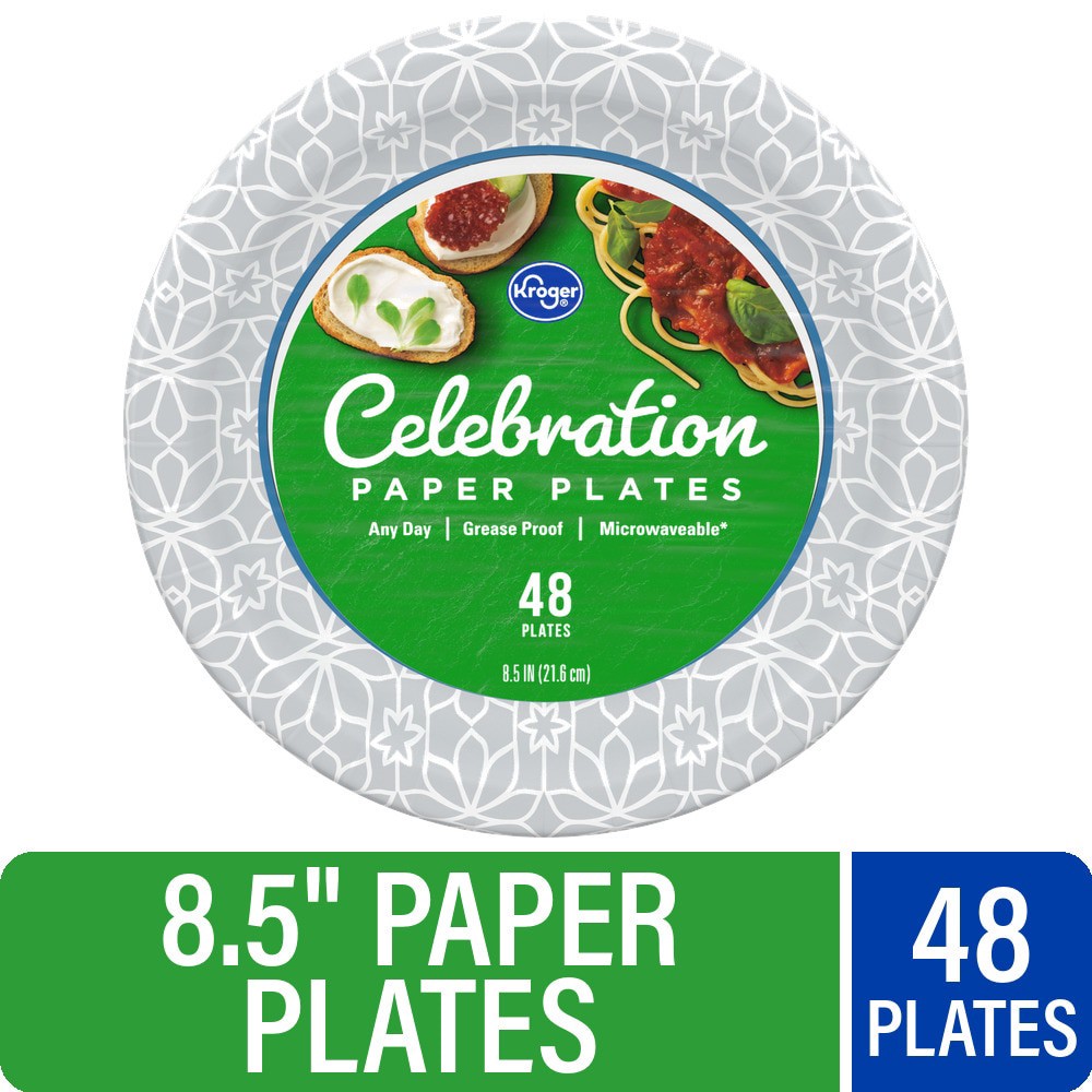 slide 1 of 4, Kroger® Celebration Paper Plates, 48 ct (8.5 in), 48 ct
