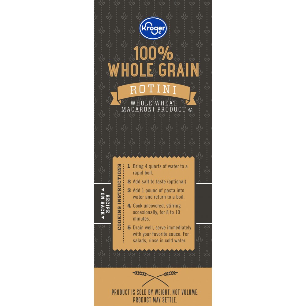 slide 3 of 4, Kroger 100% Whole Grain Salad Rotini Pasta, 16 oz
