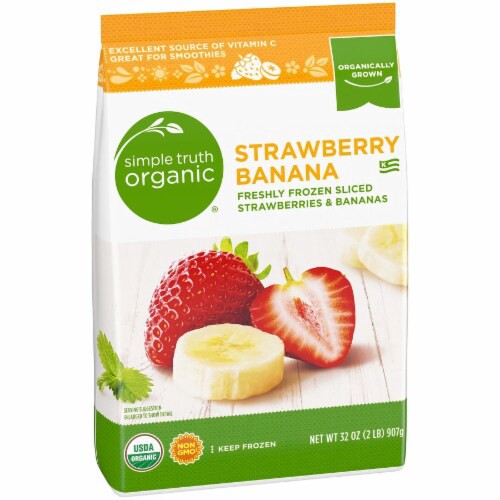slide 3 of 4, Simple Truth Organic Frozen Sliced Strawberries & Bananas, 32 oz