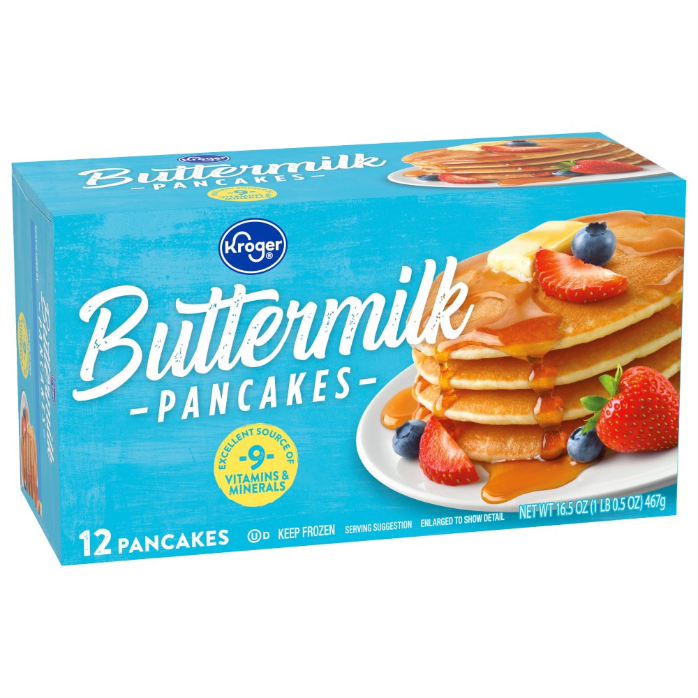 slide 4 of 4, Kroger Buttermilk Pancakes, 12 ct  16.5 oz