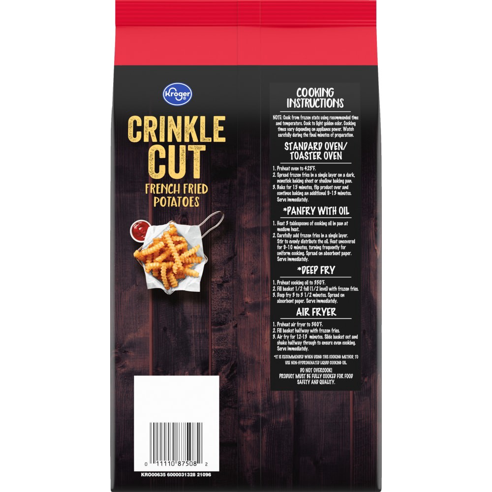 slide 2 of 4, Kroger Crinkle Cut French Fries Bag, 32 oz