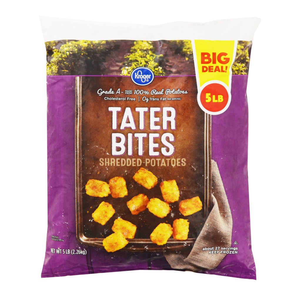 slide 3 of 3, Kroger Tater Bites, 5 lb