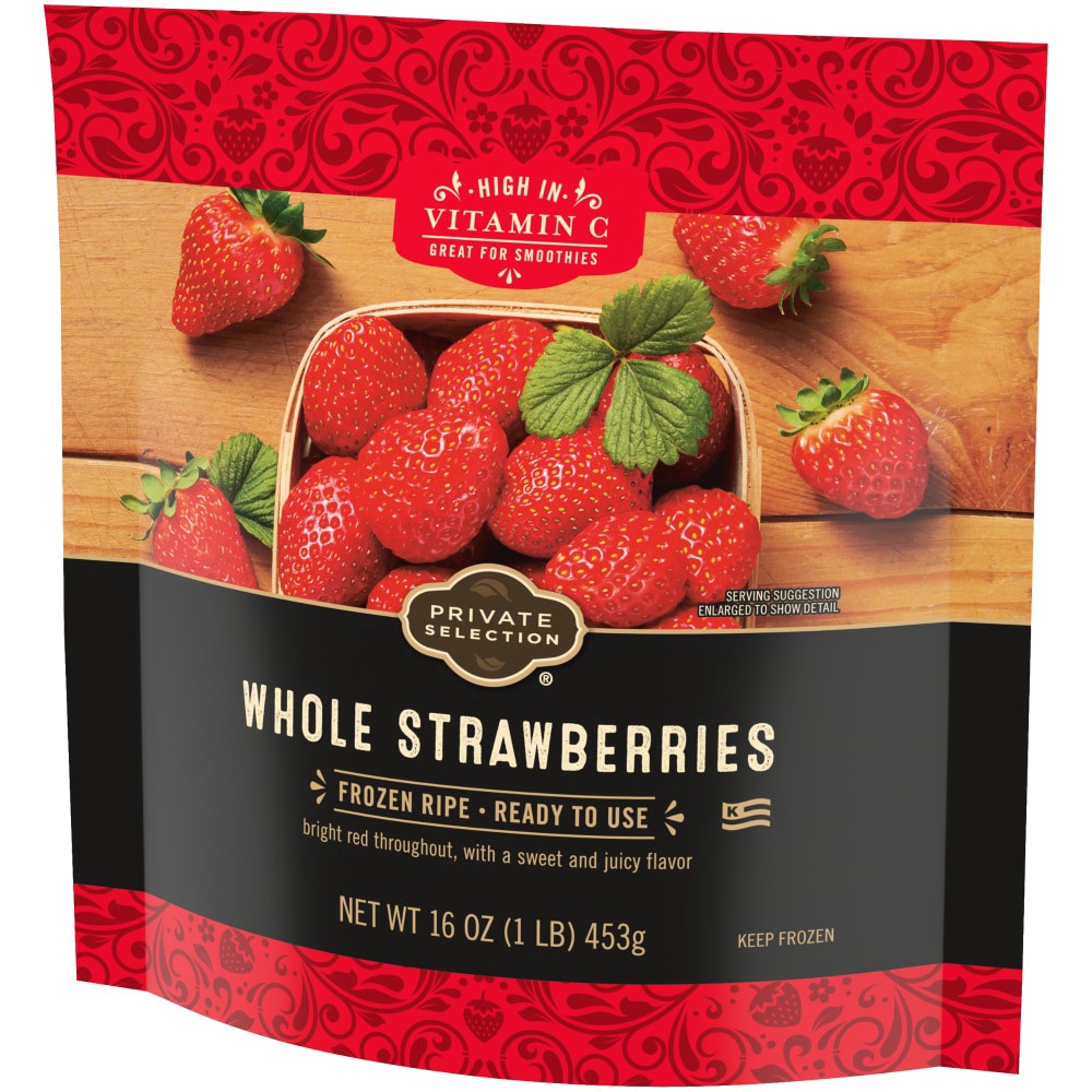 slide 4 of 4, Private Selection Whole Strawberries, 16 oz