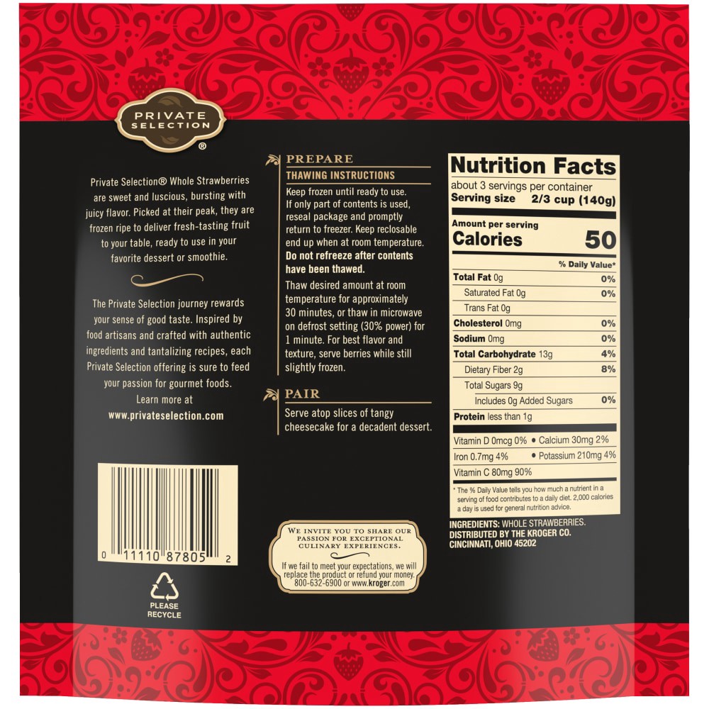 slide 3 of 4, Private Selection Whole Strawberries, 16 oz