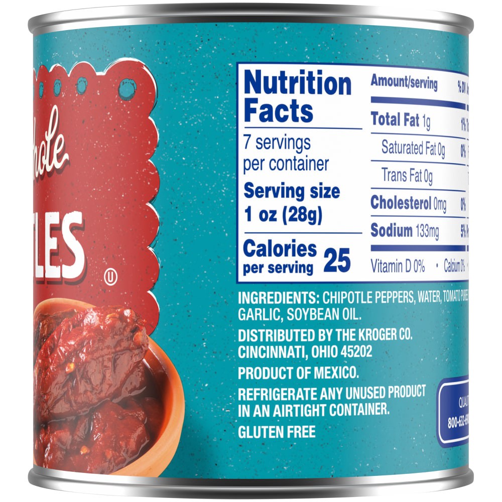 slide 2 of 4, Kroger Gluten Free Whole Chipotle Peppers In Adobo Sauce, 7 oz