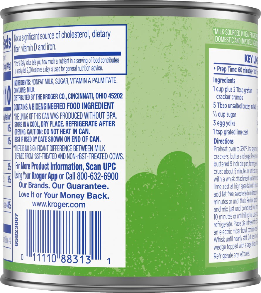 slide 3 of 4, Kroger Fat Free Sweetened Condensed Milk, 14 oz