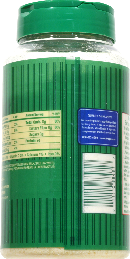 slide 2 of 2, Kroger Grated Parmesan Cheese, 16 oz