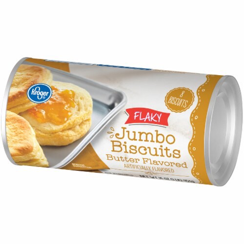 slide 3 of 3, Kroger Flaky Butter Flavored Jumbo Biscuits 8 Count, 16 oz