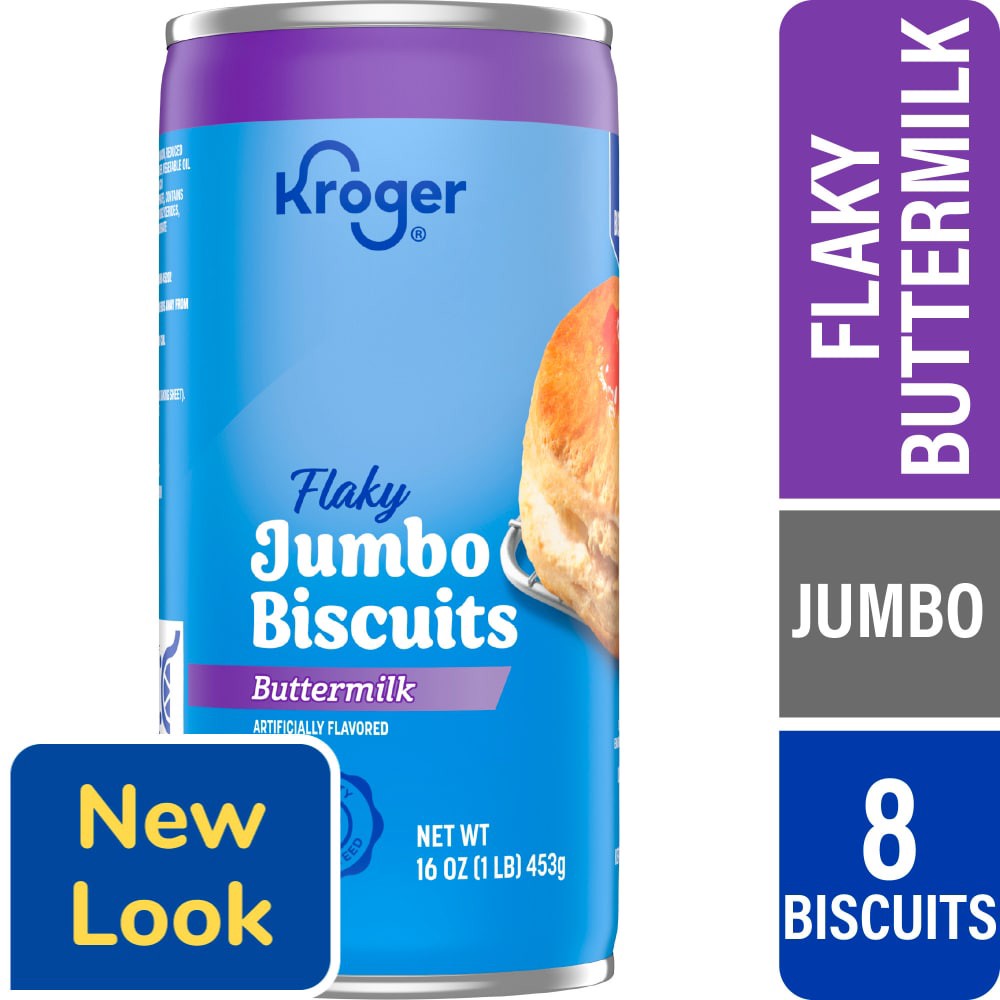 slide 3 of 4, Kroger Flaky Buttermilk Jumbo Biscuits, 8 ct; 16 oz