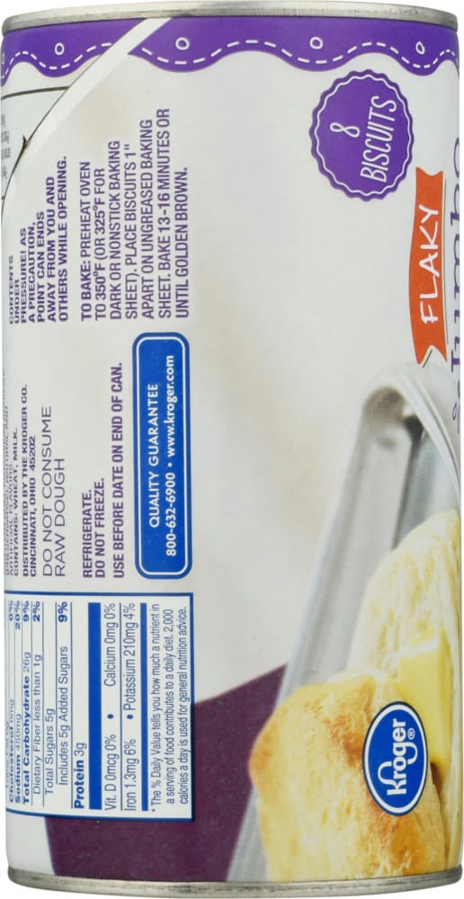 slide 3 of 4, Kroger Flaky Buttermilk Jumbo Biscuits, 8 ct; 16 oz