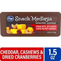 Kroger Cheddar Cheese Cranberry & Cashew Snack Medleys