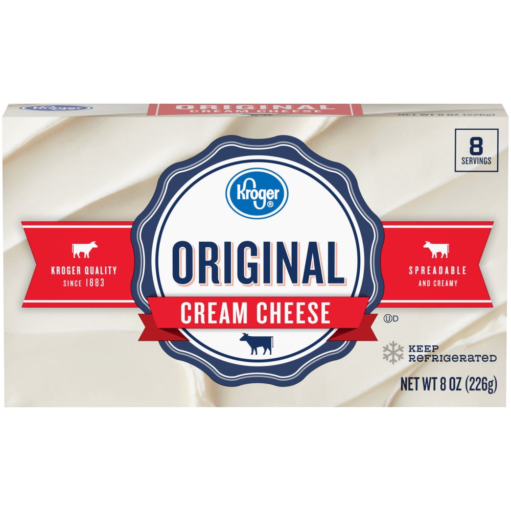 slide 2 of 3, Kroger Original Cream Cheese, 8 oz