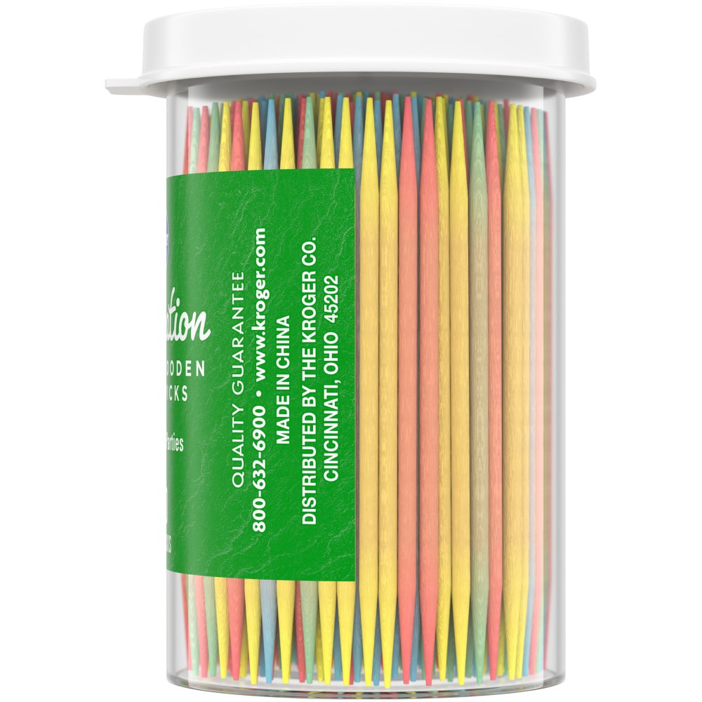 slide 3 of 3, Kroger Celebration Round Wooden Colored Toothpicks, 250 ct