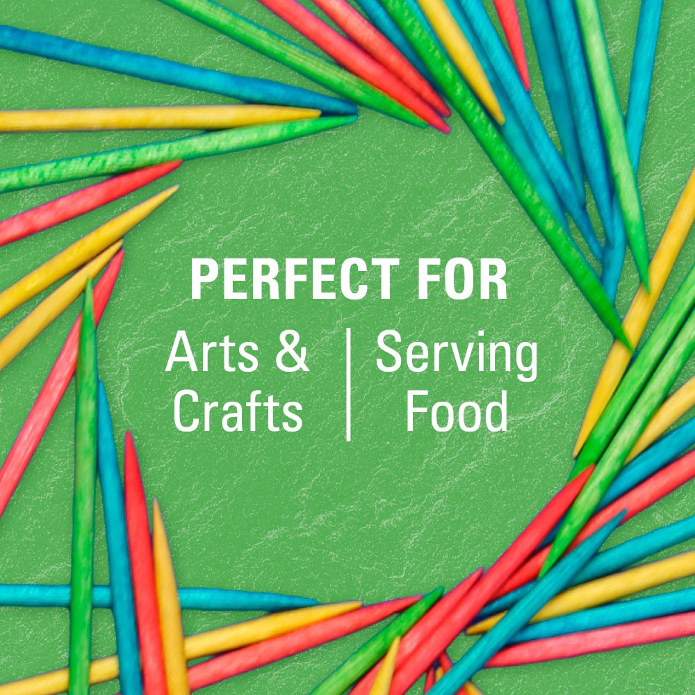 slide 2 of 4, Kroger Celebration Round Wooden Colored Toothpicks, 250 ct