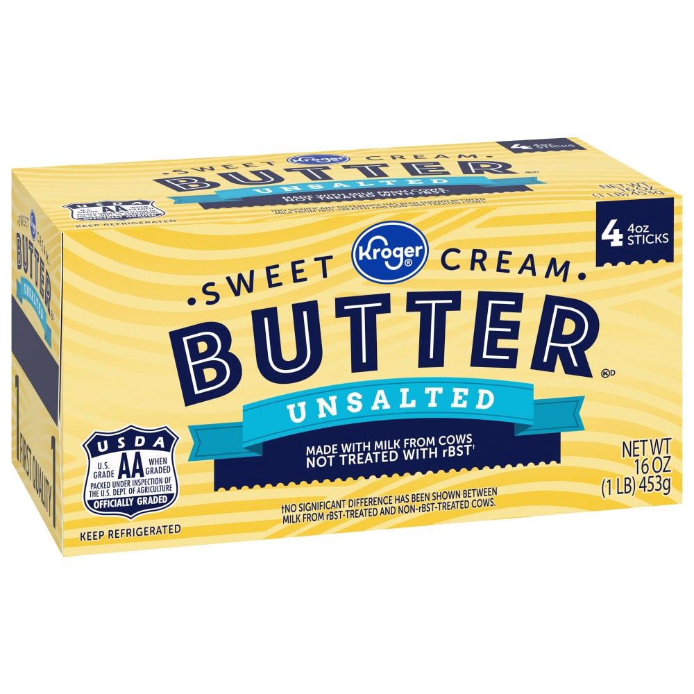 slide 2 of 4, Kroger Unsalted Butter Sticks, 4 ct