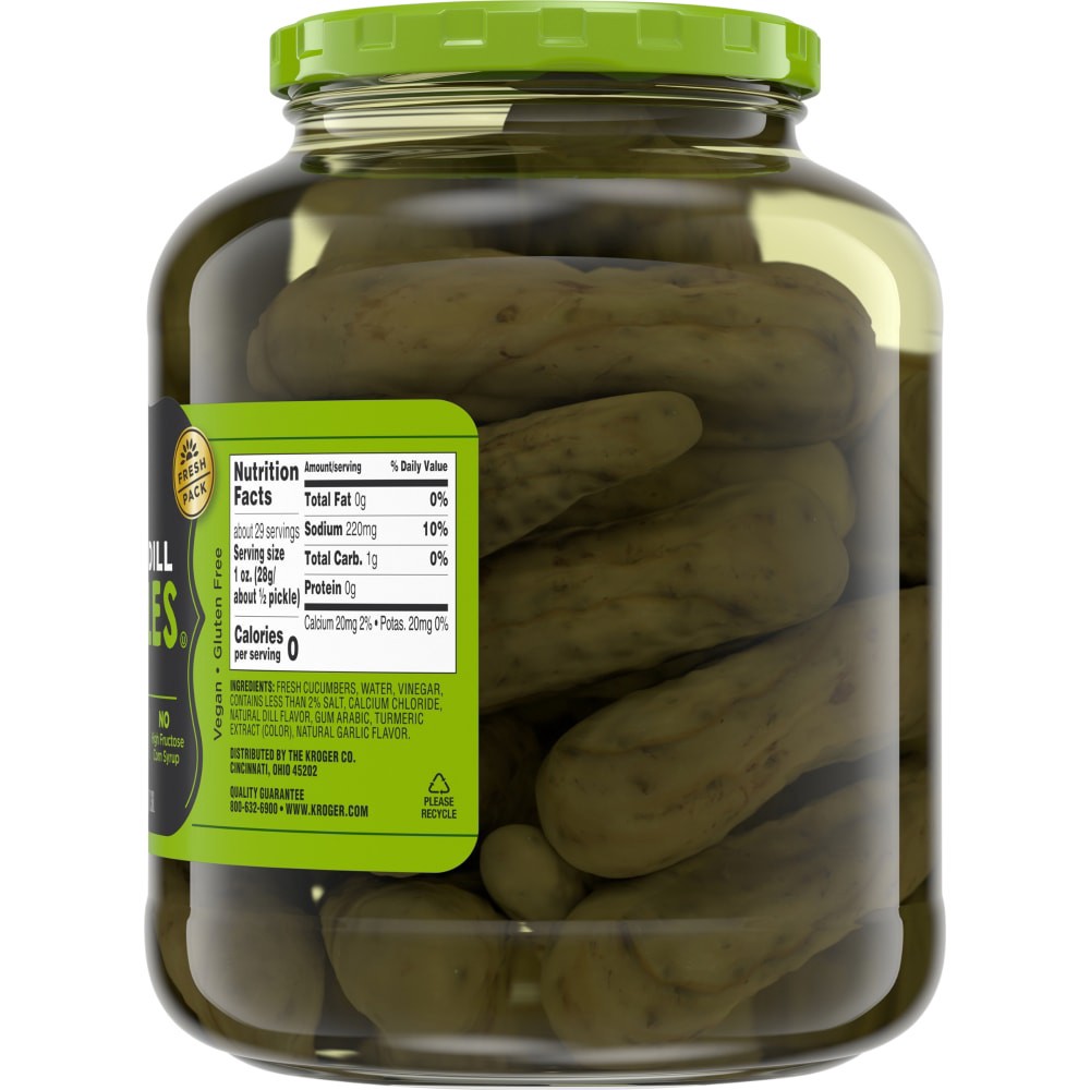 slide 3 of 4, Kroger Kosher Whole Dill Pickles - 46 fl oz, 46 fl oz