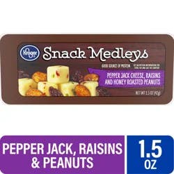 Kroger Snack Medley - Pepperjack Cheese Raisins & Honey Roasted Peanuts