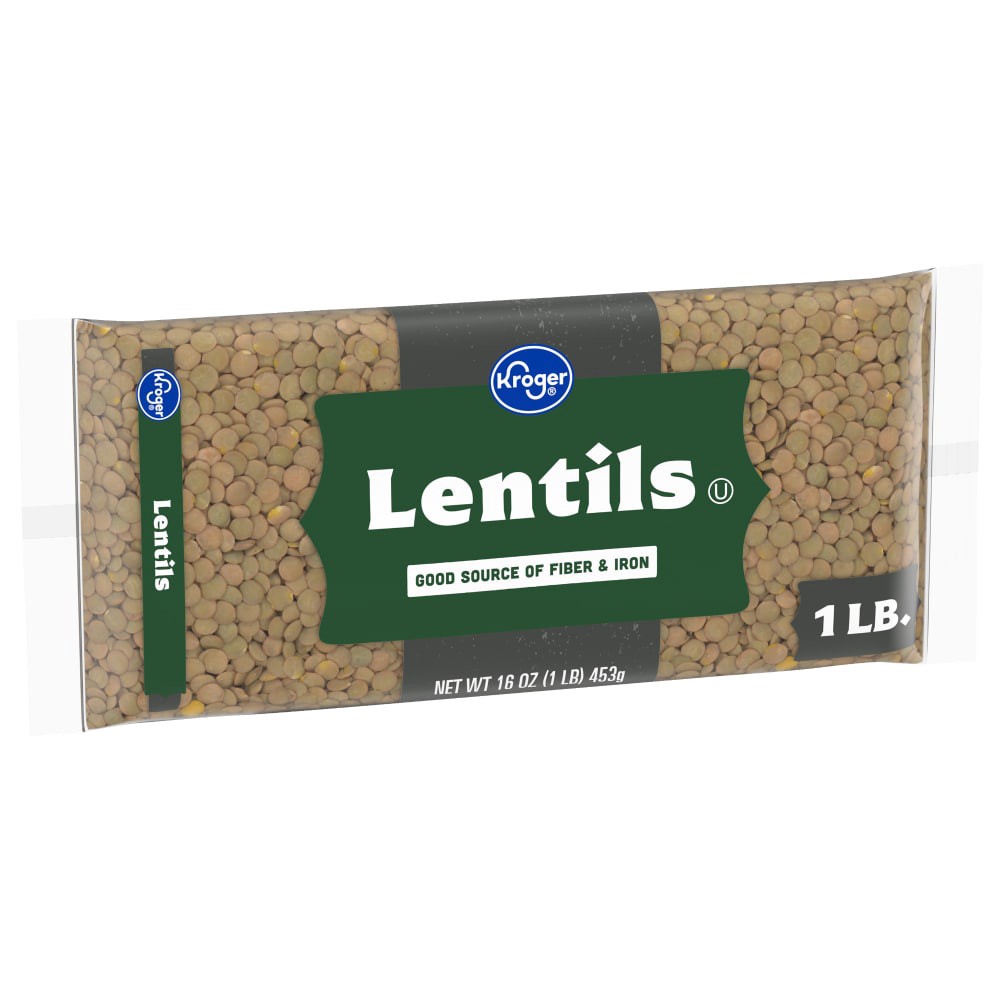 slide 5 of 5, Kroger Lentil Beans, 16 oz