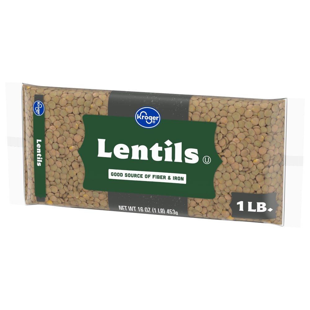slide 4 of 5, Kroger Lentil Beans, 16 oz