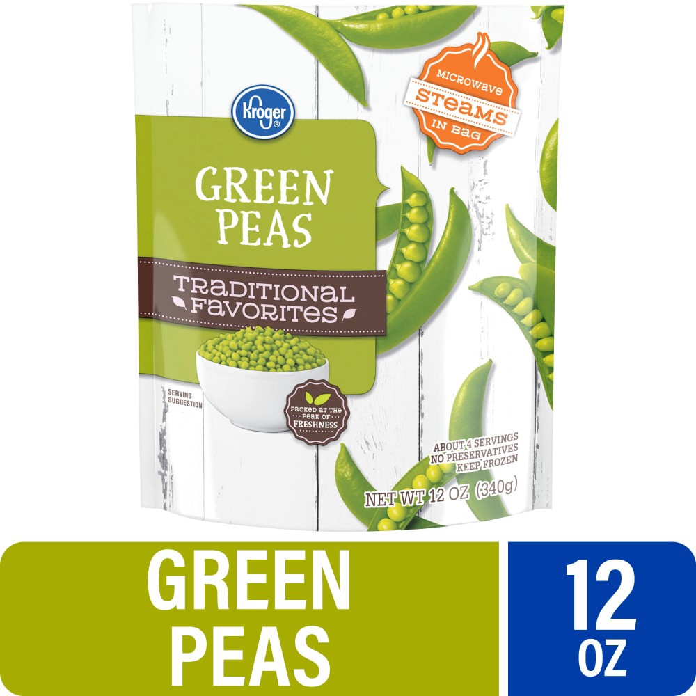 slide 3 of 5, Kroger Traditional Favorites Green Peas, 12 oz