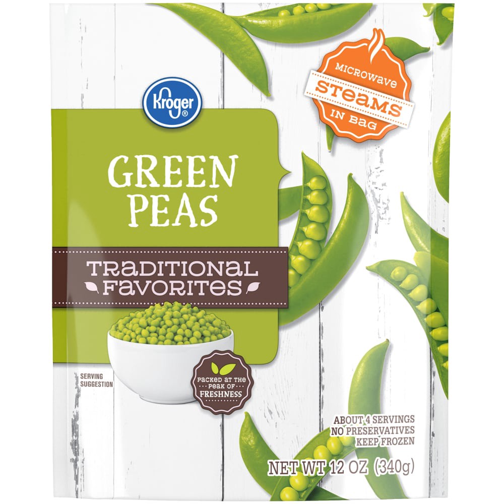 slide 1 of 3, Kroger Traditional Favorites Green Peas, 12 oz