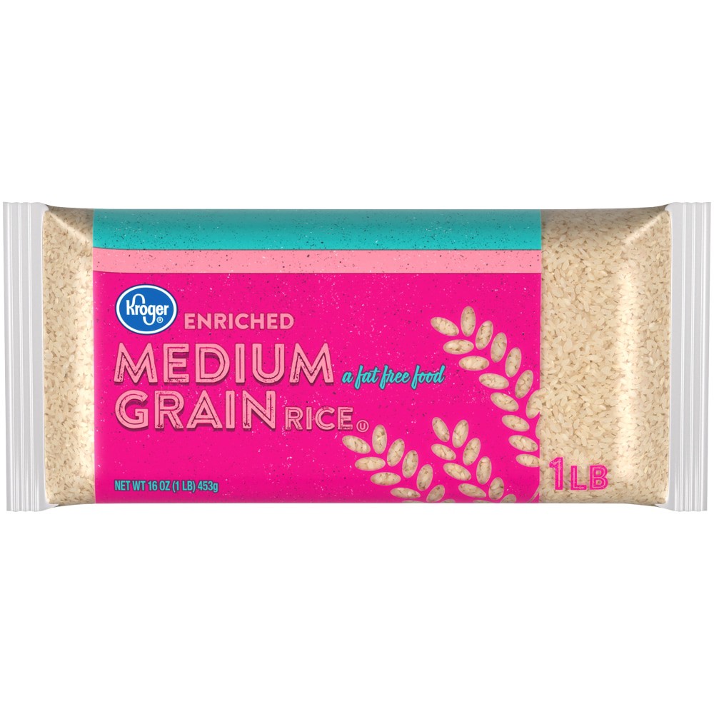 slide 1 of 1, Kroger Enriched Medium Grain Rice, 16 oz