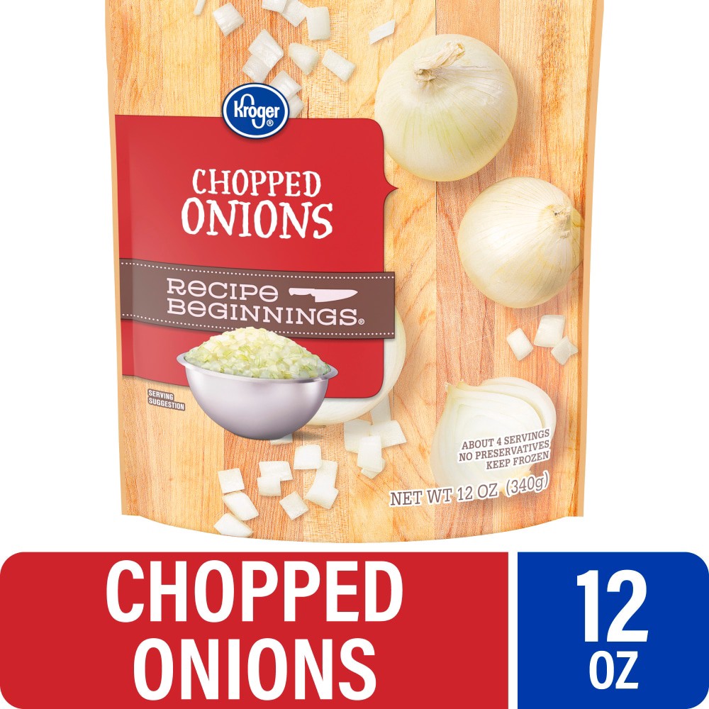 slide 3 of 3, Kroger Recipe Beginnings Frozen Chopped Onions, 12 oz