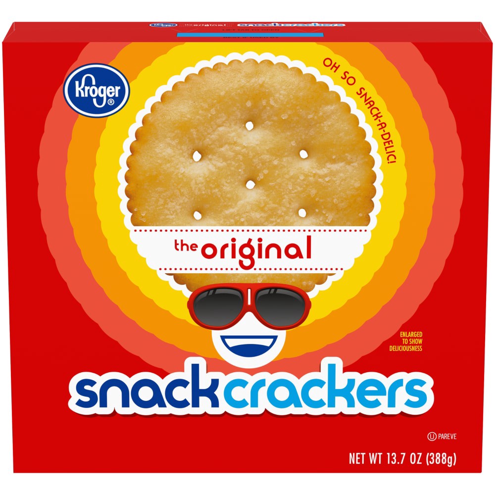 slide 1 of 4, Kroger Original Snack Crackers, 13.7 oz