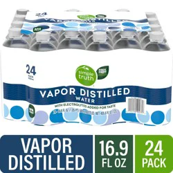 Simple Truth Vapor Distilled Water With Electrolytes - 24 ct; 16.9 fl oz