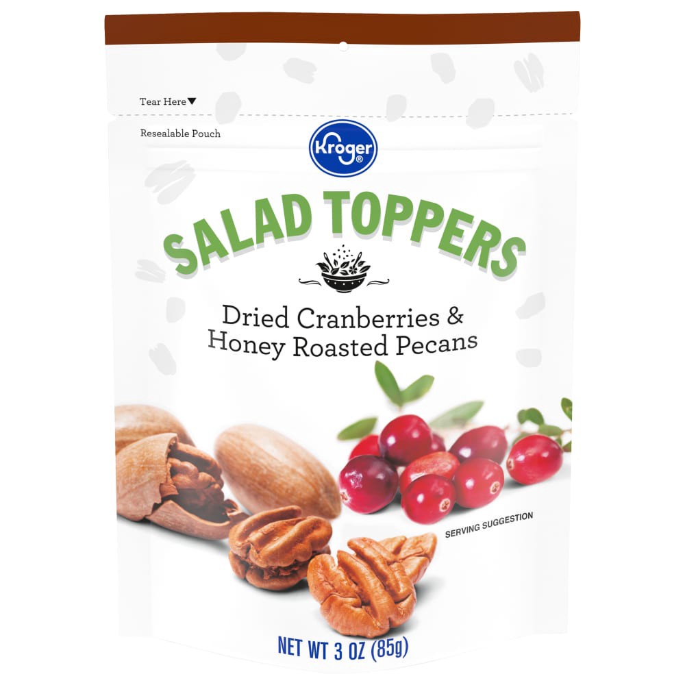 slide 3 of 3, Kroger Dried Cranberry & Honey Roasted Pecan Salad Toppers, 3 oz