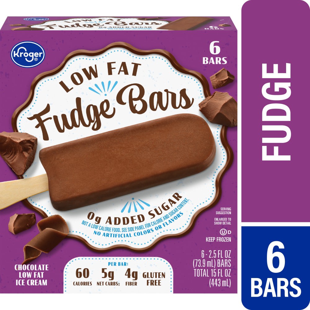 slide 2 of 3, Kroger Low Fat Fudge Bars, 6 ct; 2.5 fl oz