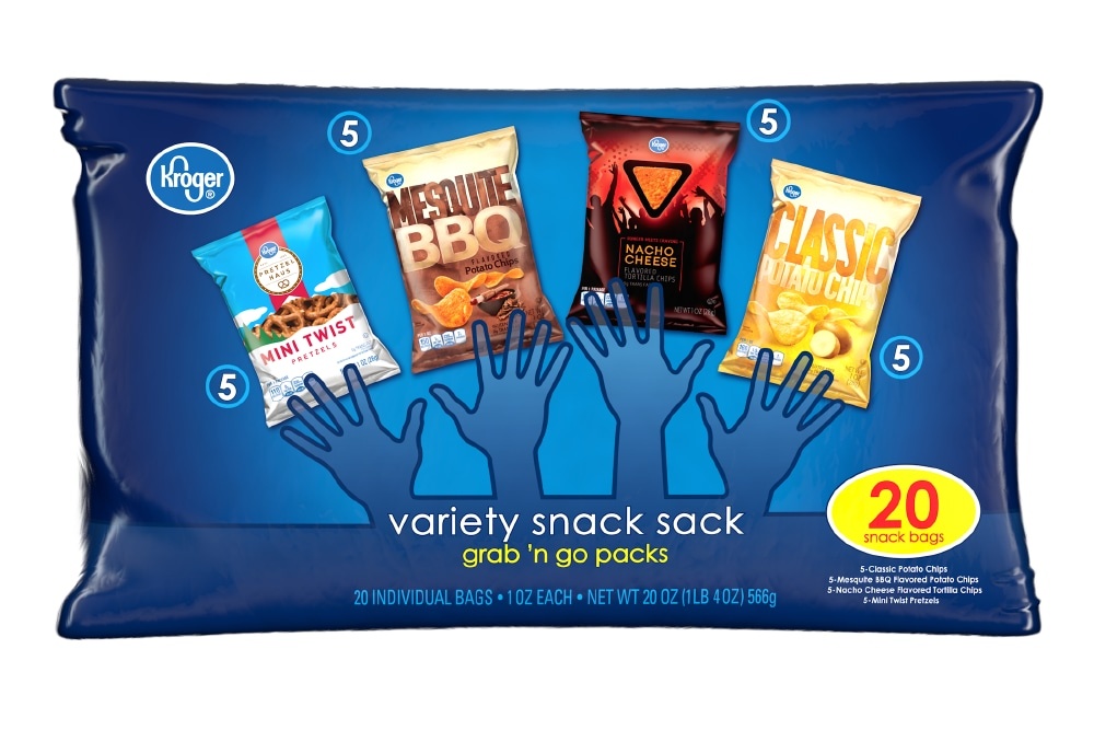 slide 1 of 1, Kroger Variety Snack Sack, 20 oz