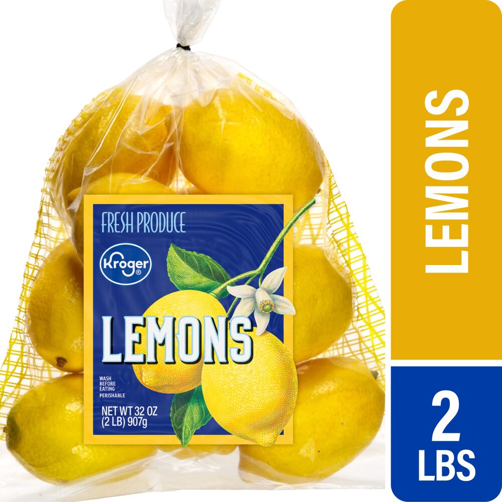slide 1 of 1, Kroger® Fresh Lemons Bag, 2 lb